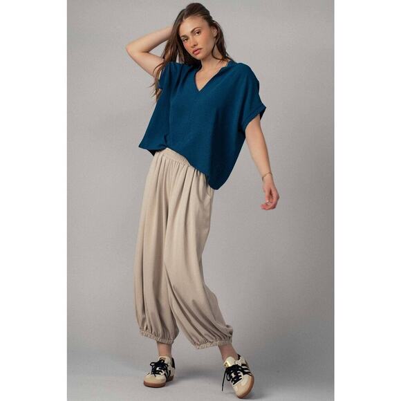 Urban Daizy Boho Relaxed Fit Elastic Cuff Pants - Picture 6 of 6
